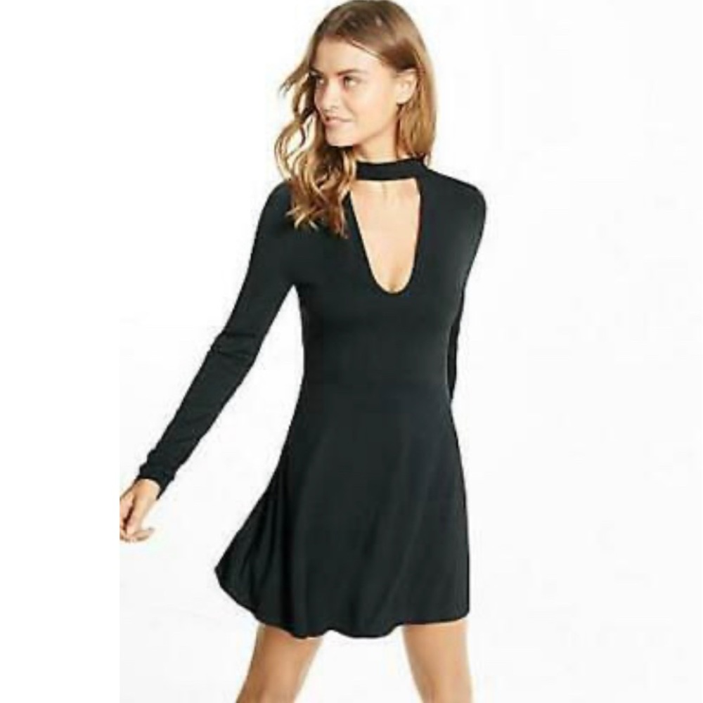 Long Sleeve Choker Dress